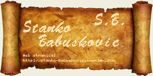 Stanko Babušković vizit kartica